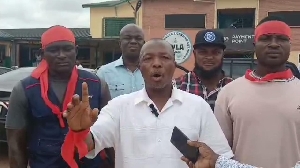 Hopeson Keku addressing the press