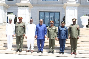 Service chiefs with President Mahama