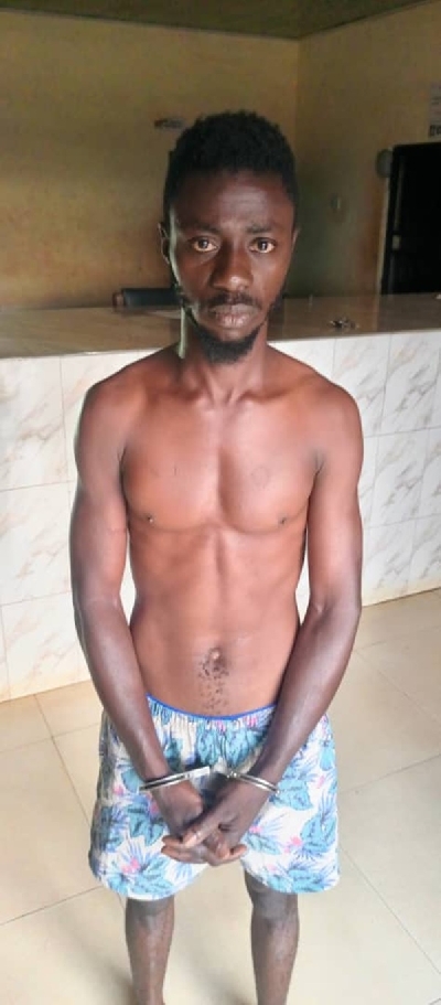 One of the  suspect in police custody