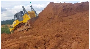Reclaimed land at Upper Denkyira East