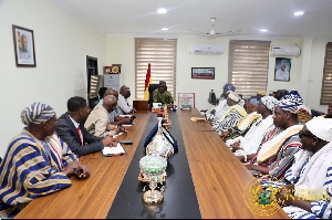 Interior Minister in a meeting Wulensi traditional leaders