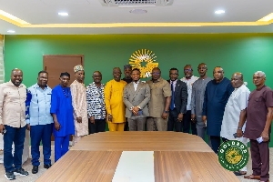 NDC regional chairmen in a group photo with Sammy Gyamfi