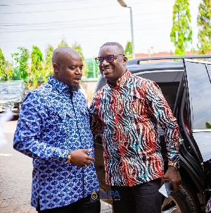 Godwin Edudzi Kudzo Tameklo, welcoming Energy Minister to the event