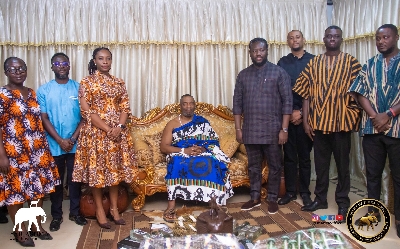 Mr. Afetsi Awoonor and his team at the Ga Mantse palace