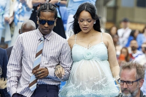 Nicolas Maeterlinck/AFP/Getty Images (Pic): Rihanna and A$AP Rocky arrive for the world premiere of the new film