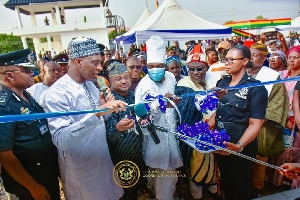 Interior Minister opening the Wa Regional Police headoffice