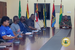 Officials fro Rehoboth making the prsentation to Ministry of Defence