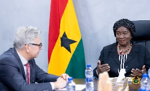 Vice President interacting with EU Amabssador to Ghana