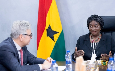 Vice President interacting with EU Amabssador to Ghana
