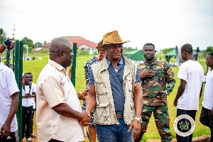 James Gunu and Tobe Afede doing the inspection