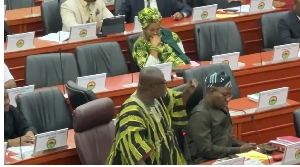 Isaac Adongo on the floor of Parliament