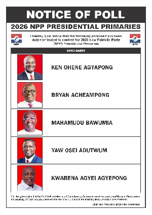 NPP ballot for January 31, 2026 polls
