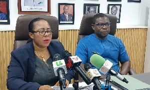 Linda Ocloo and Mr Richard Gyan-Mensah at the event in Accra