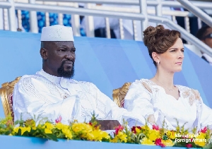 Ministry of Foreign Affairs, Ghana (Pic): Guinea President Mamady Doumbouya (L)