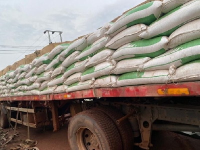 Truck load of fertilizer