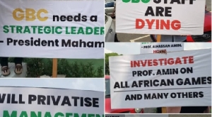 GBC workers placards