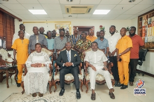Minority Leader seated with party chairmen  from Central Region