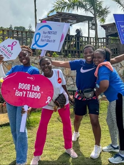 Participants at the awreness wailk at Aburi