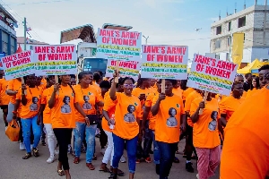 Jane Army of Women (JAW) in a procession