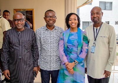 Dr Zanator Agyemang-Rawlings with staff of Gaming Commission