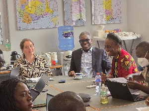 Dr. Gameli Kewuribe Hoedoafia engaging stakeholders  on  National Decentralization Policy