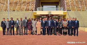 Members of the Diplomatic Corp in a group photograph with Dr Bawumia